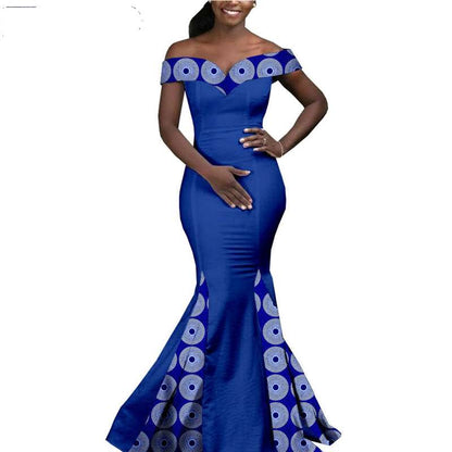 Couple African Clothes Wedding Slim Dress Men Irregular Sets CC026-4