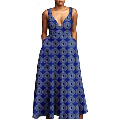 African Print Dresses for Women Match Men Sets CC071