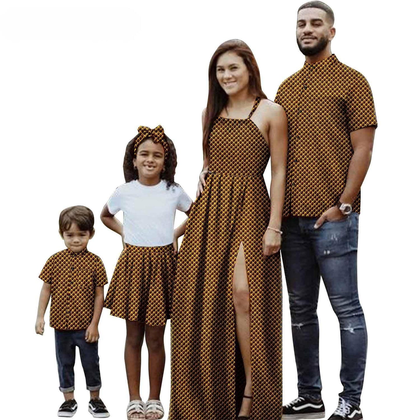 Family Clothes African Print Dresses Summer Outfits Men Shirt FM008-2