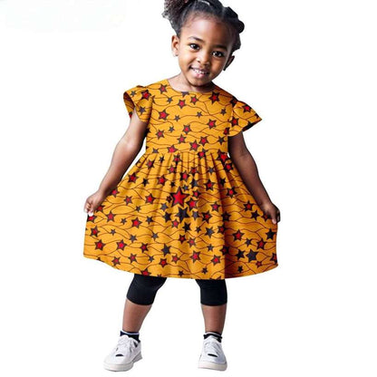 African Clothes Customized Ankara Print Dresses KID059