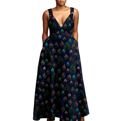 African Print Dresses for Women Match Men Sets CC071-1