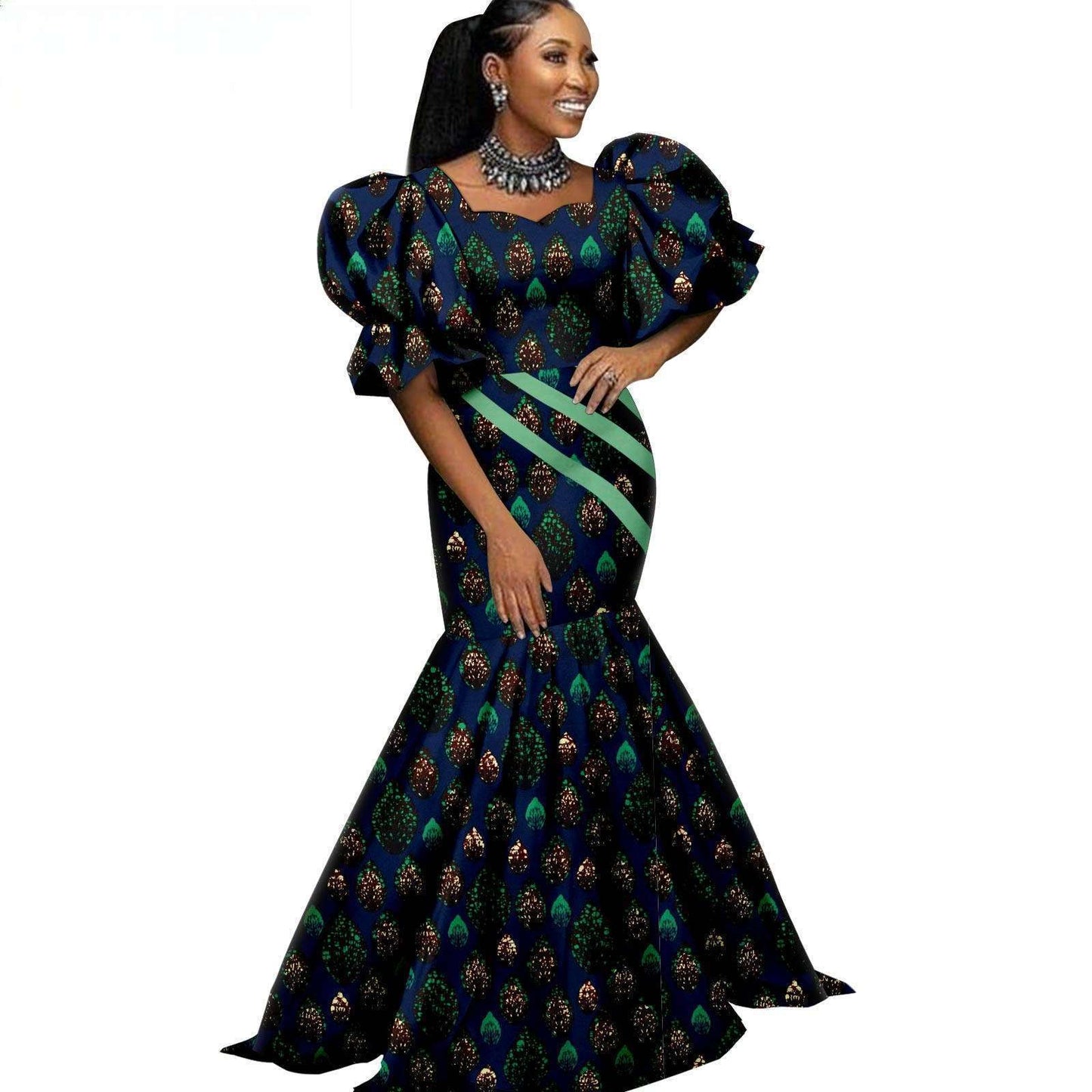 African Couple Clothes women Print Dresses Wedding Men Suits CC027-2