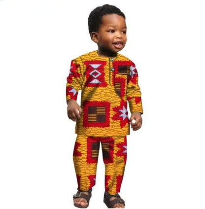 African Clothes Ankara Print Shirt and Pants 2 Pieces Sets