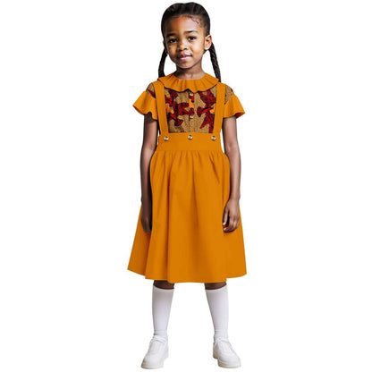 Cotton Ruffle Sleeve Top and Skirt Sets Girl Outfits Outerwear