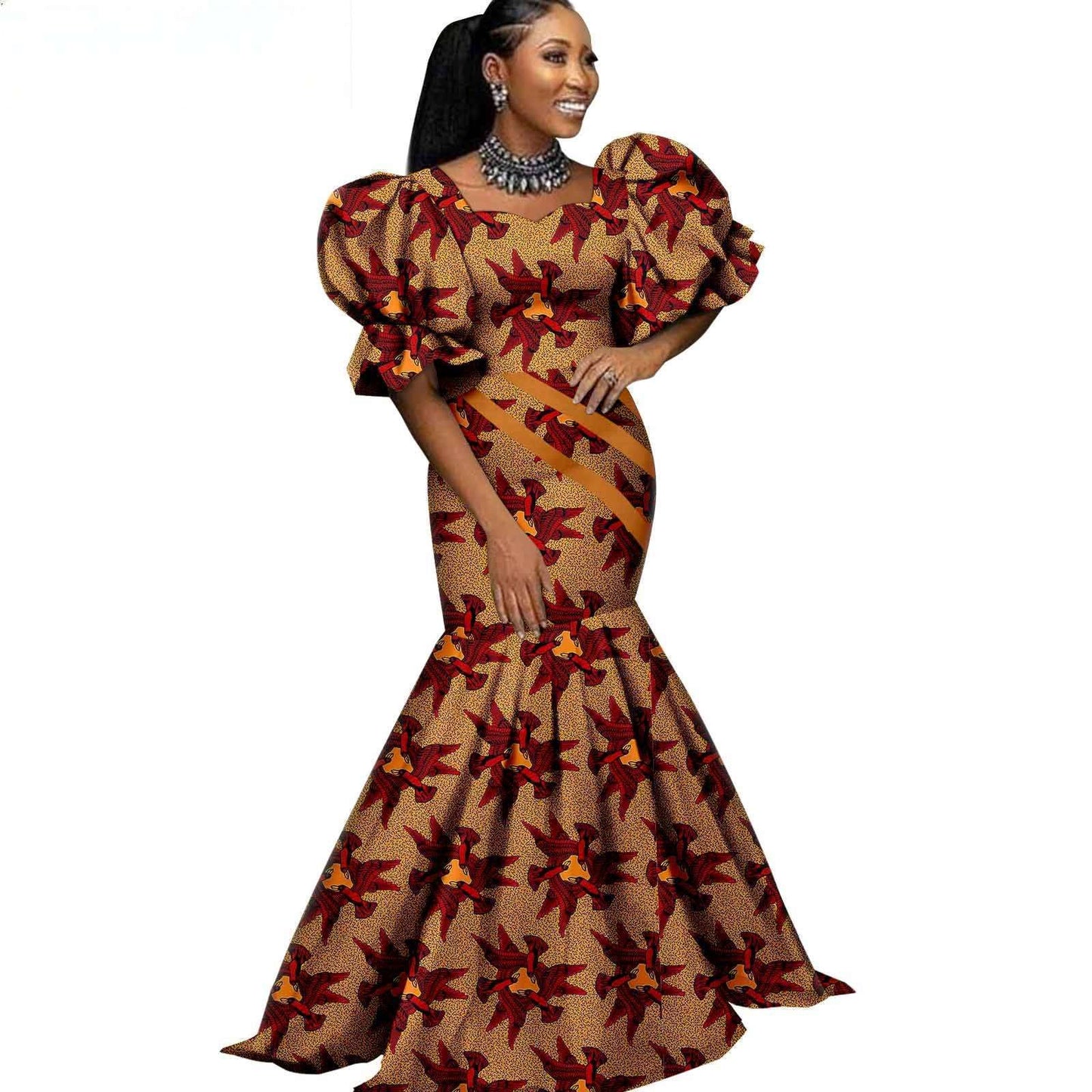 African Couple Clothes women Print Dresses Wedding Men Suits CC027-3