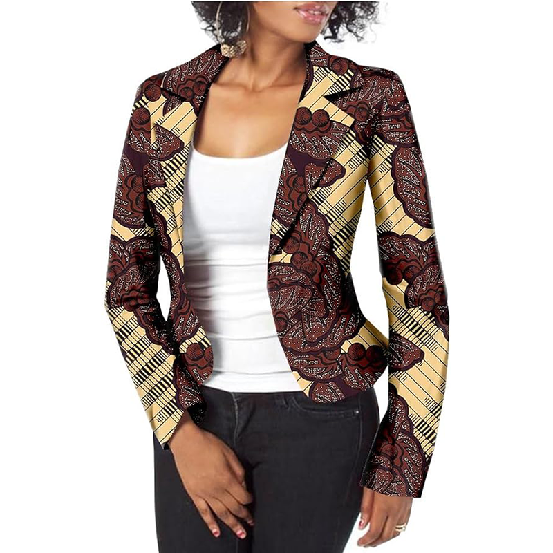 African Women Jacket Coat Wax print Top Ankara Clothing CJ002-1