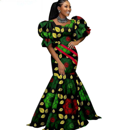 African Couple Clothes women Print Dresses Wedding Men Suits CC027-3