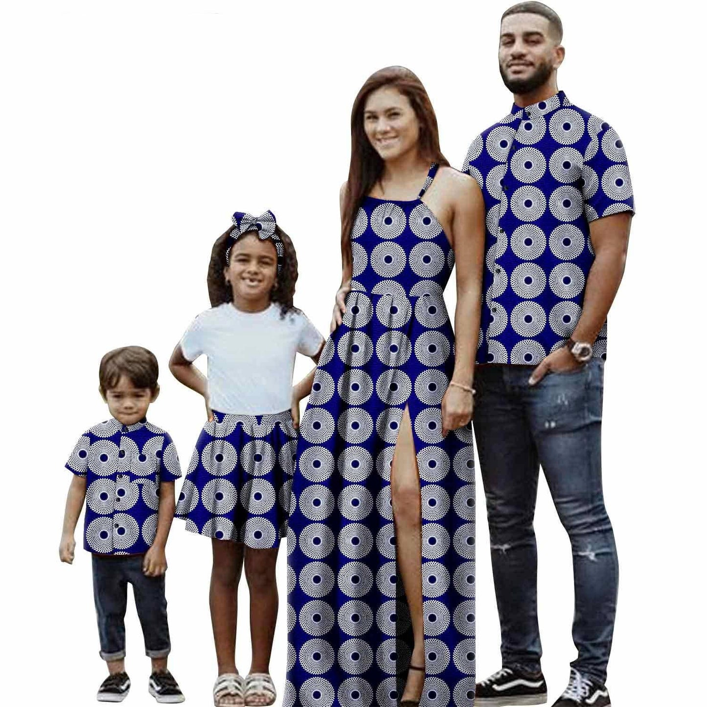 Family Clothes African Print Dresses Summer Outfits Men Shirt FM008-2