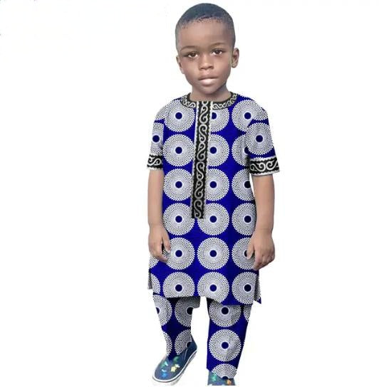 African Clothes Casual Cotton Ankara Print Top and Pant Sets