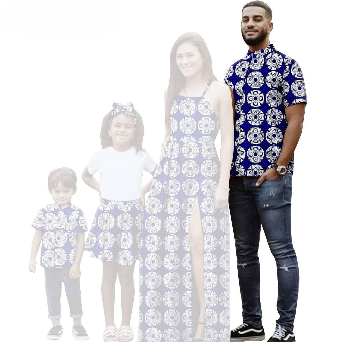 Family Clothes African Print Dresses Summer Outfits Men Shirt FM008-2