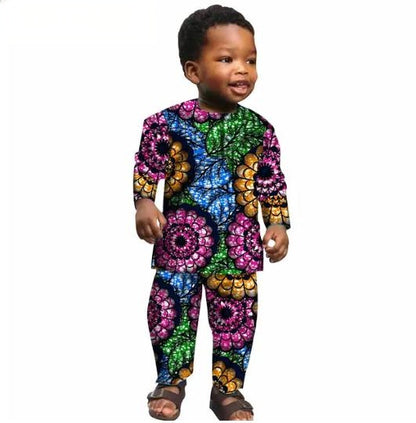 African Clothes Ankara Print Shirt and Pants 2 Pieces Sets