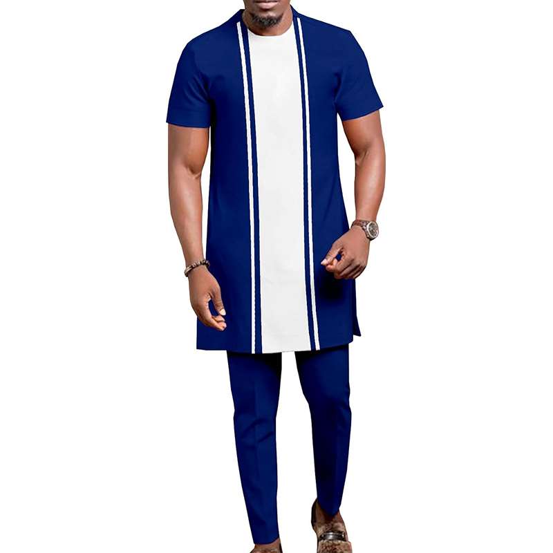 Men African clothes Tops and Pants Set Tracksuit Attire