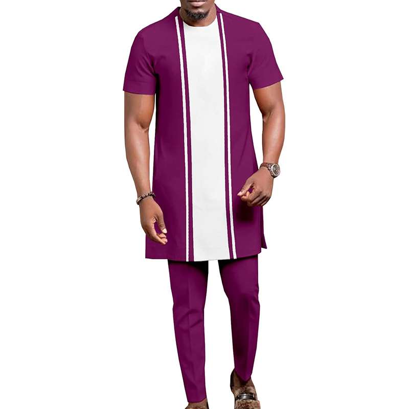 Men African clothes Tops and Pants Set Tracksuit Attire