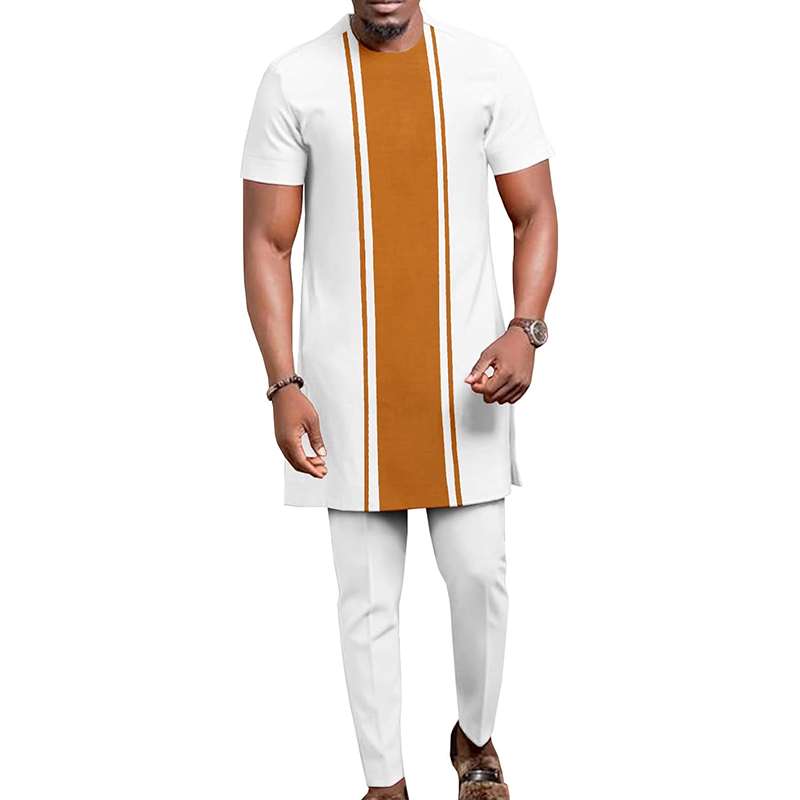 Men African clothes Tops and Pants Set Tracksuit Attire