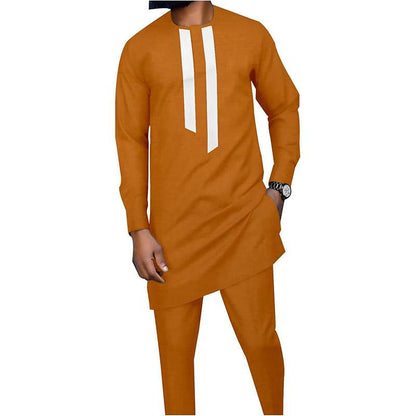 Men African Suits Shirts and Pants Set Tribal Outfits Tracksuit