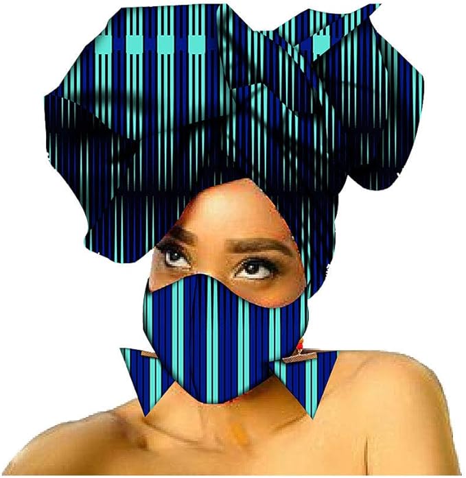 African Ankara Print Cotton Traditional Head tie Turban Mask