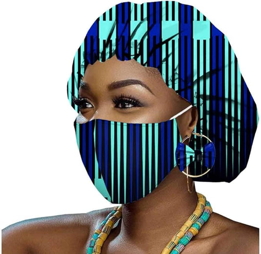 African Pattern Ankara Print Bonnets Hat Turban HD119