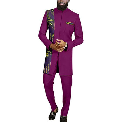 African Clothes Print Blazer and Pants Set Formal Outfits