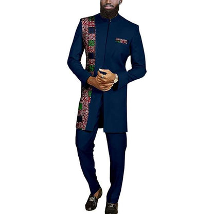 African Clothes Print Blazer and Pants Set Formal Outfits