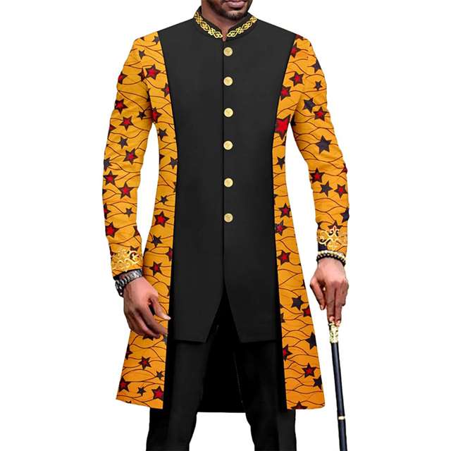 African Clothes Slim Fit Blazer and Trousers Print sets