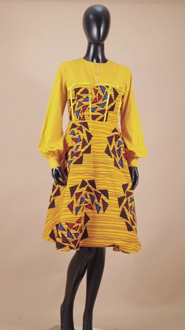 African Dresses for Ankara Print High Waist Shirt Party Wedding