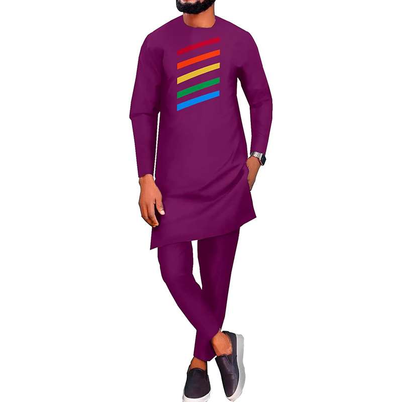 Men African Tracksuit Shirts and Ankara Pants Suits Casual Wear