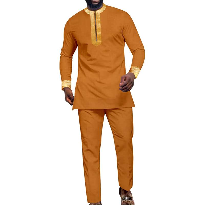 Men African Suits Tracksuit Shirts and Pant Set Ankara Outfits