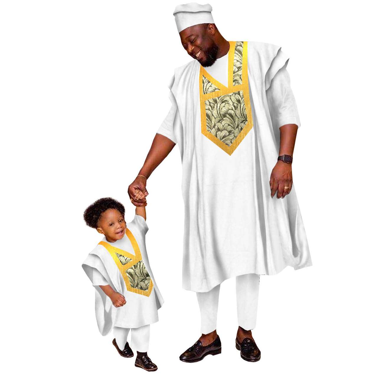 Father and Son Outfits Appliques Top and Pants Sets