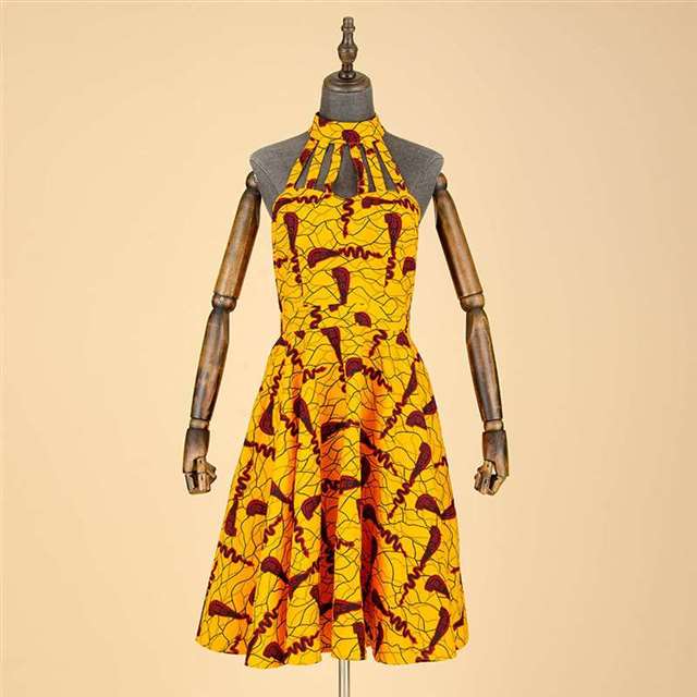 Couples Ankara Print Hollow Dresses Match Men Pants CC042