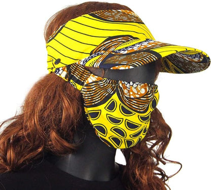 African Accessories Hat Brand Print Ankara Match Print Mask