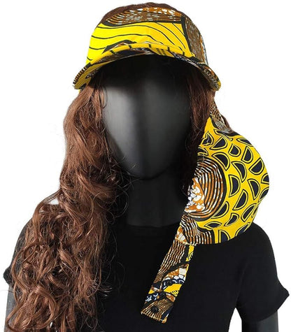 African Accessories Hat Brand Print Ankara Match Print Mask