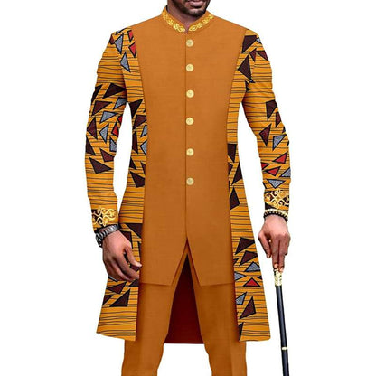 African Clothes Slim Fit Blazer and Trousers Print sets